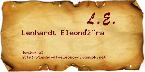 Lenhardt Eleonóra névjegykártya
