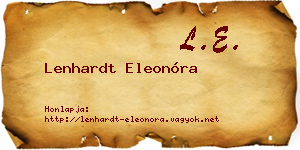 Lenhardt Eleonóra névjegykártya